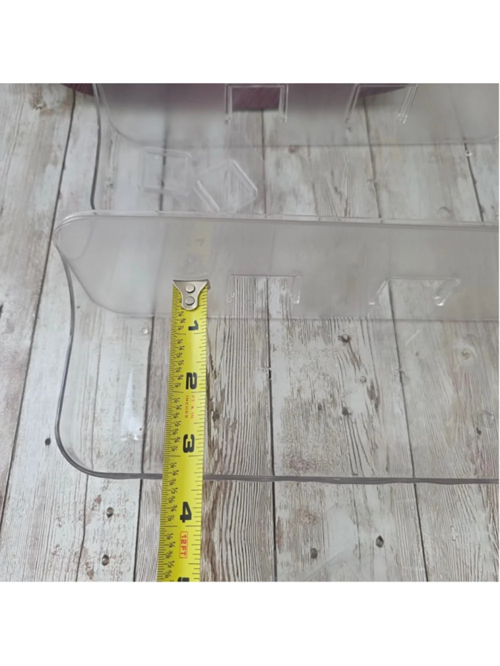 Clear Plastic Bathroom Storage Shelves 2 pcs NWOT
